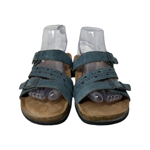 Earth Origins Sandals Women's Size 7 M Blue Slides Orono Flex Buckle Closure - Picture 6 of 11